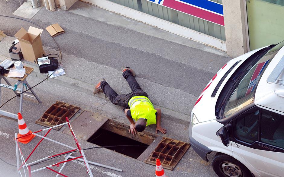 canalisation assainissement Verneuil-l'Étang